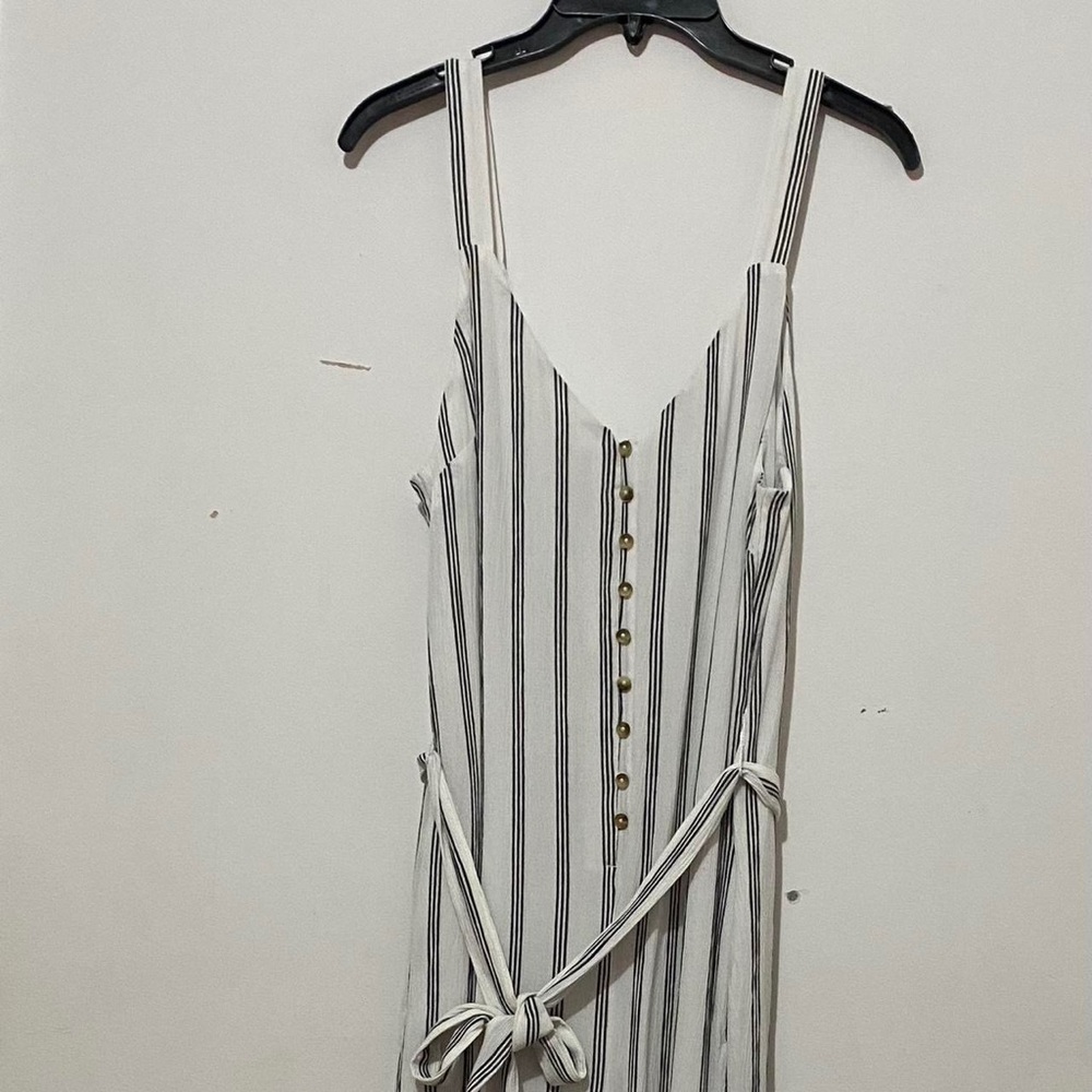 American Eagle striped jumpsuit